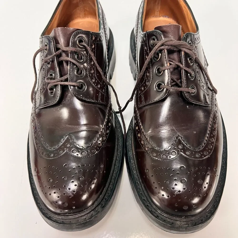 Church's Mcpherson Black Brogue Lace Derby Commando Sole 10.5 US EUC